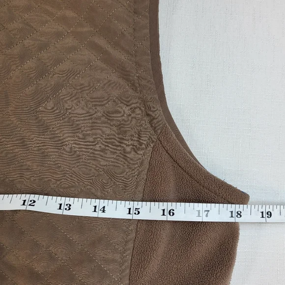 Columbia Mocha Brown VEST Womens Size S Small Full Zip Quilted, Fleece Sides - Picture 6 of 15